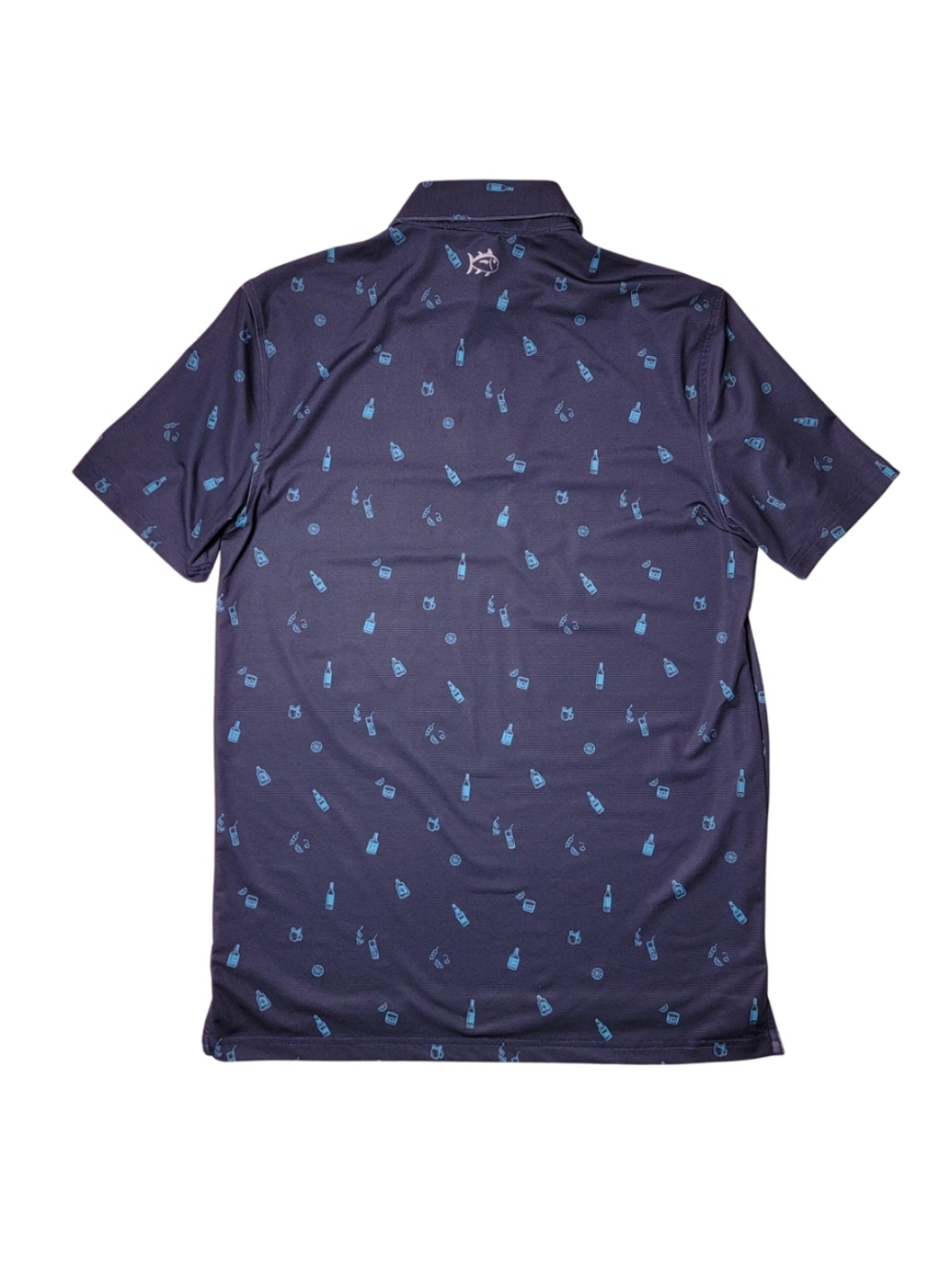 Southern Tide Navy Cocktail All Over Print Performance Golf Polo S - Picture 3 of 7